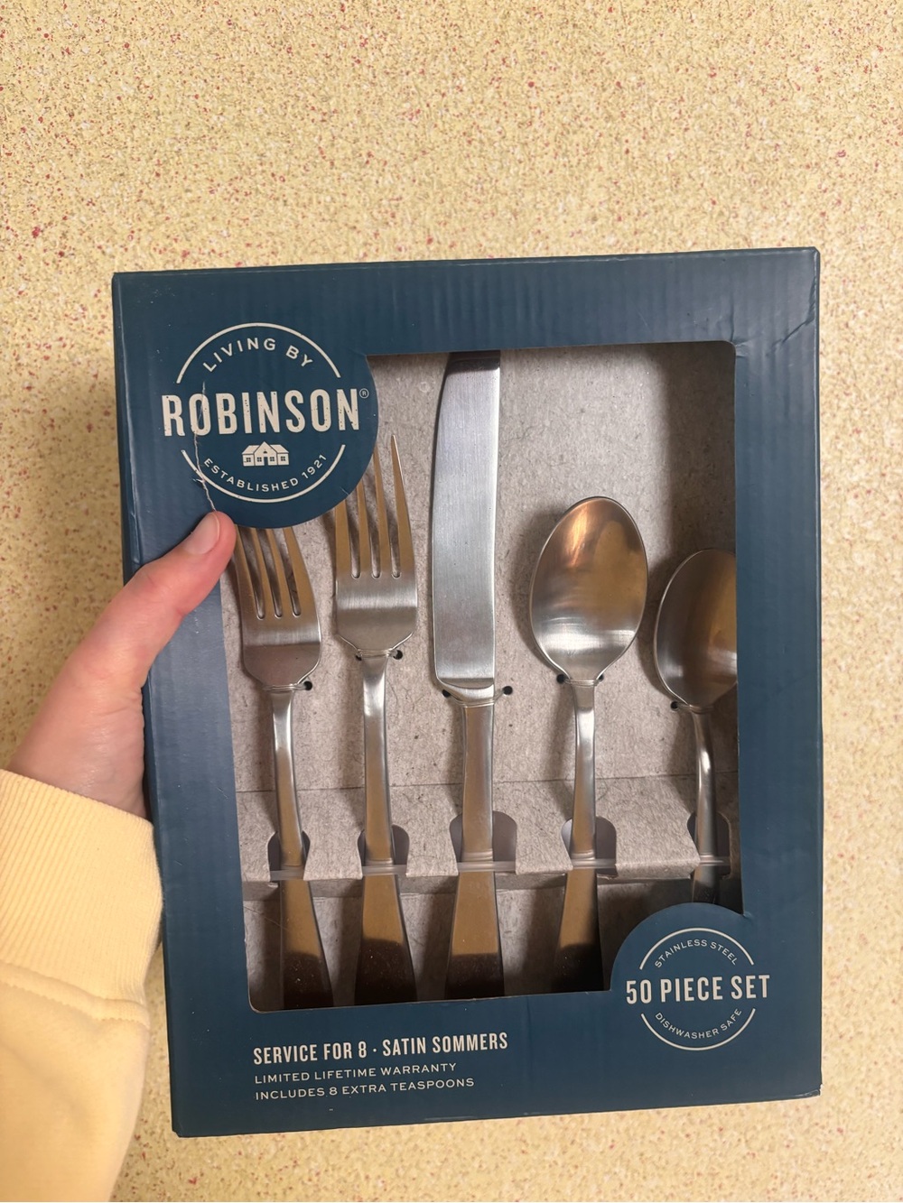 Living by Satin Stainless 50-Piece Flatware Set - Silver